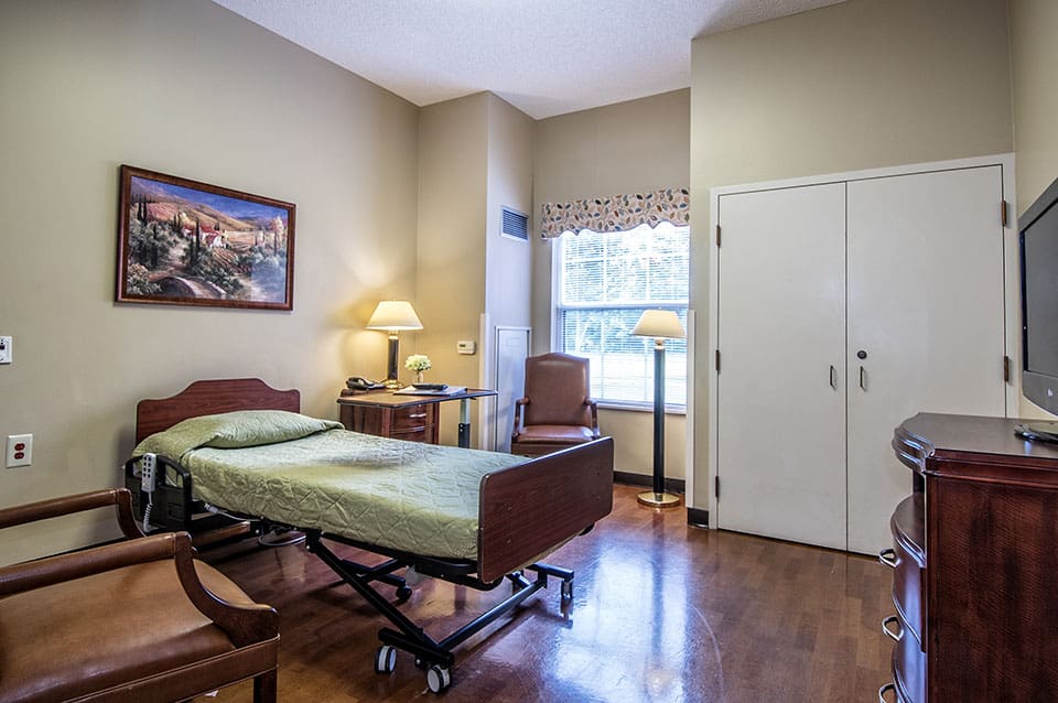 Admissions patient room